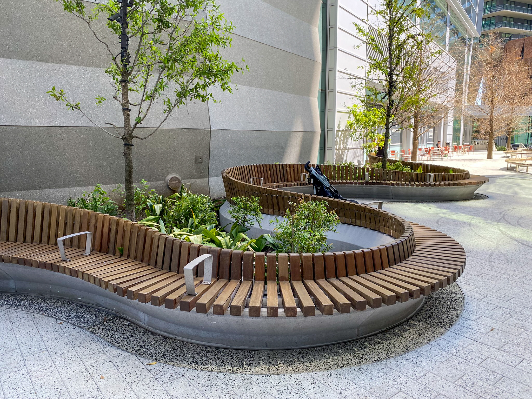 Solid Curved Top Seats with custom backrest