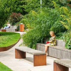 Solitude Bench, Solid Skirt Bench - Gasholder, London
