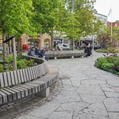 Rough&Ready Curved Benches - Stora torg, Eslöv