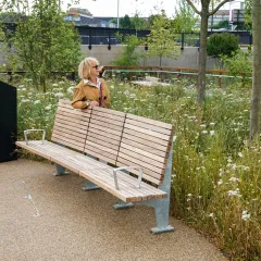 Olympic Wave Linear Benches - Mayfield Park, Manchester
