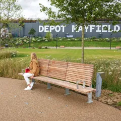 Olympic Wave Linear Benches - Mayfield Park, Manchester