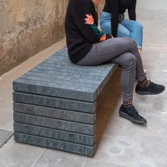 Solid Staple Benches (Cloudy Grey)