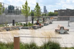Solid Edge Tree Isles, Cliffhanger Linear Benches, R&R Bollards - Zibi waterfront district, Gatineau