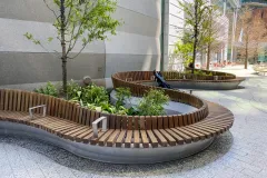 Solid Curved Top Seats with custom backrest