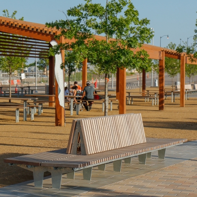 Olympic Wave Crosswise Benches
