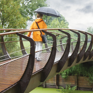 Straatmeubilair - Voetgangers Brug - CorTen, Vieux-Condé (FR)